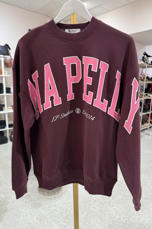 Ena Pelly Mila Oversized Sweater | Deep Cherry