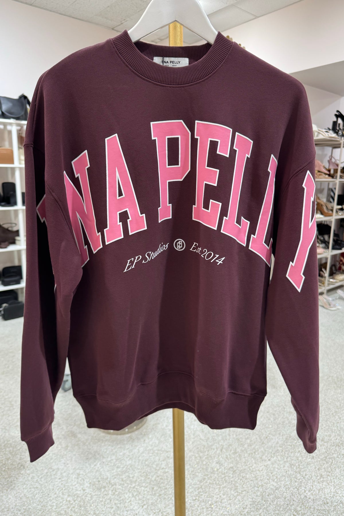 Ena Pelly Mila Oversized Sweater | Deep Cherry