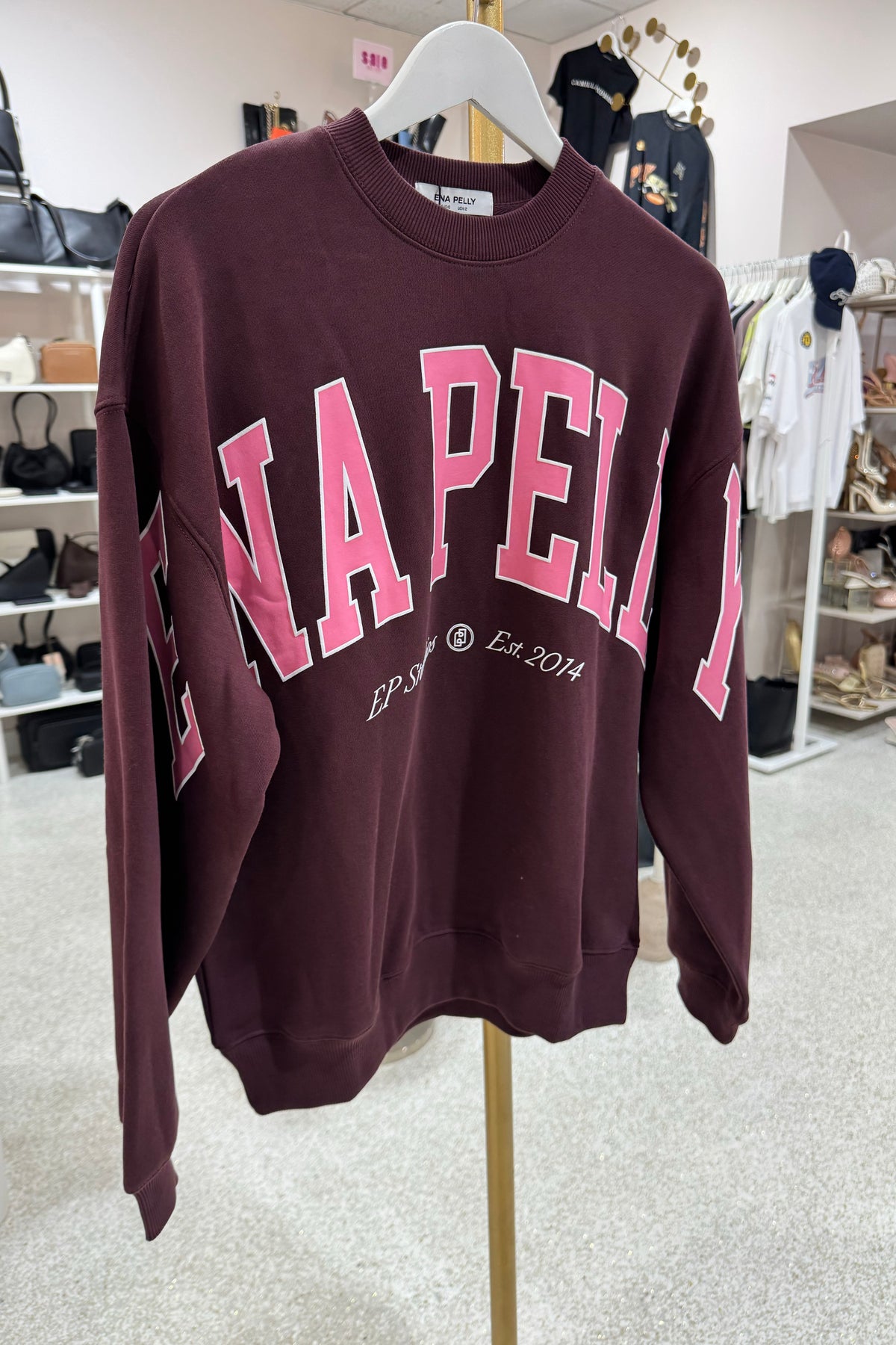 Ena Pelly Mila Oversized Sweater | Deep Cherry