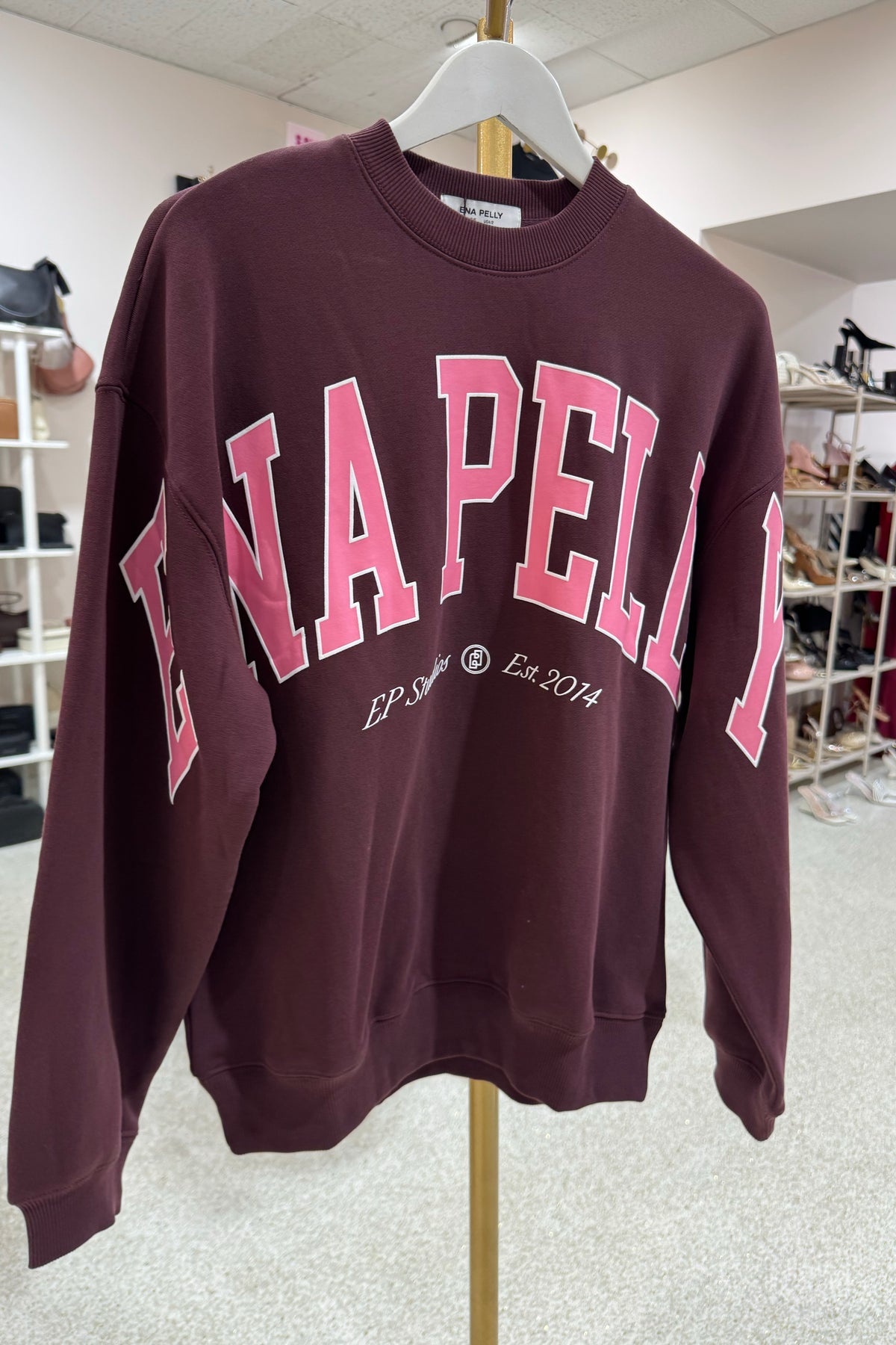 Ena Pelly Mila Oversized Sweater | Deep Cherry