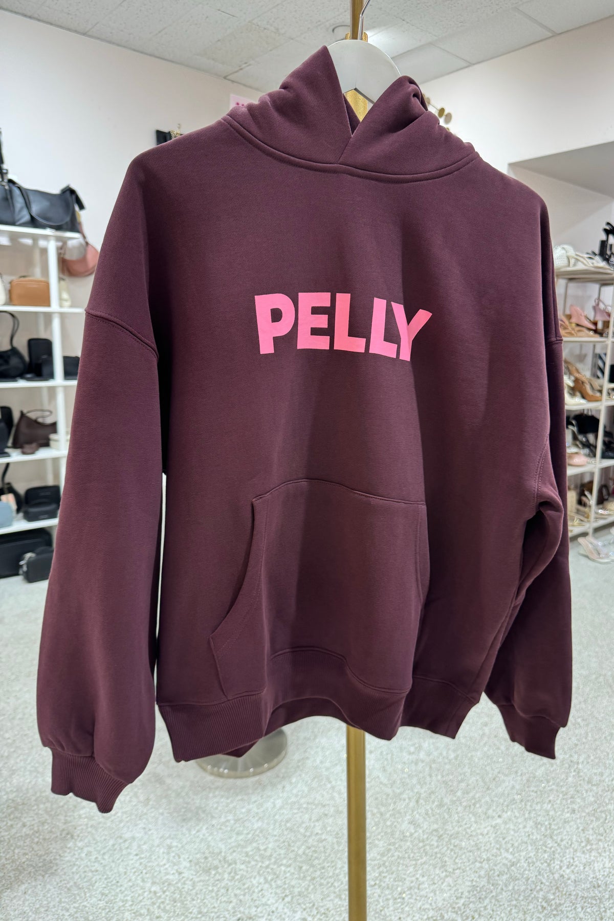 Ena Pelly Cassie Oversized Hoodie | Deep Cherry Red