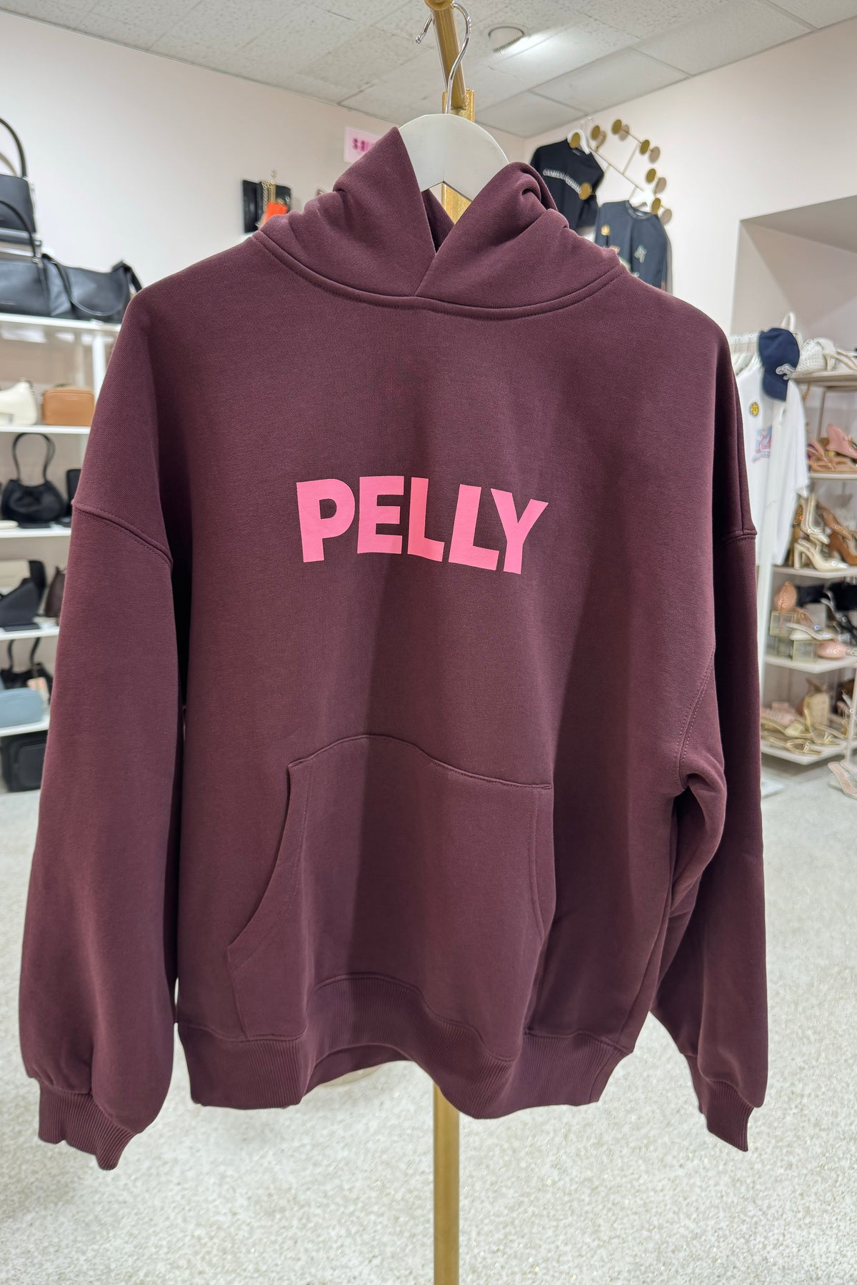 Ena Pelly Cassie Oversized Hoodie | Deep Cherry Red