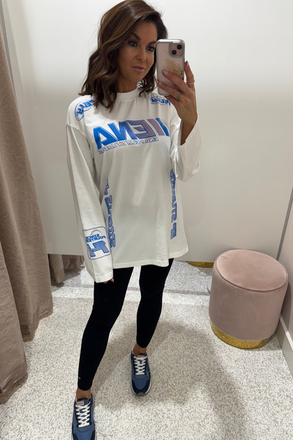 Ena Pelly Moto Long Sleeve Tee | Vintage White