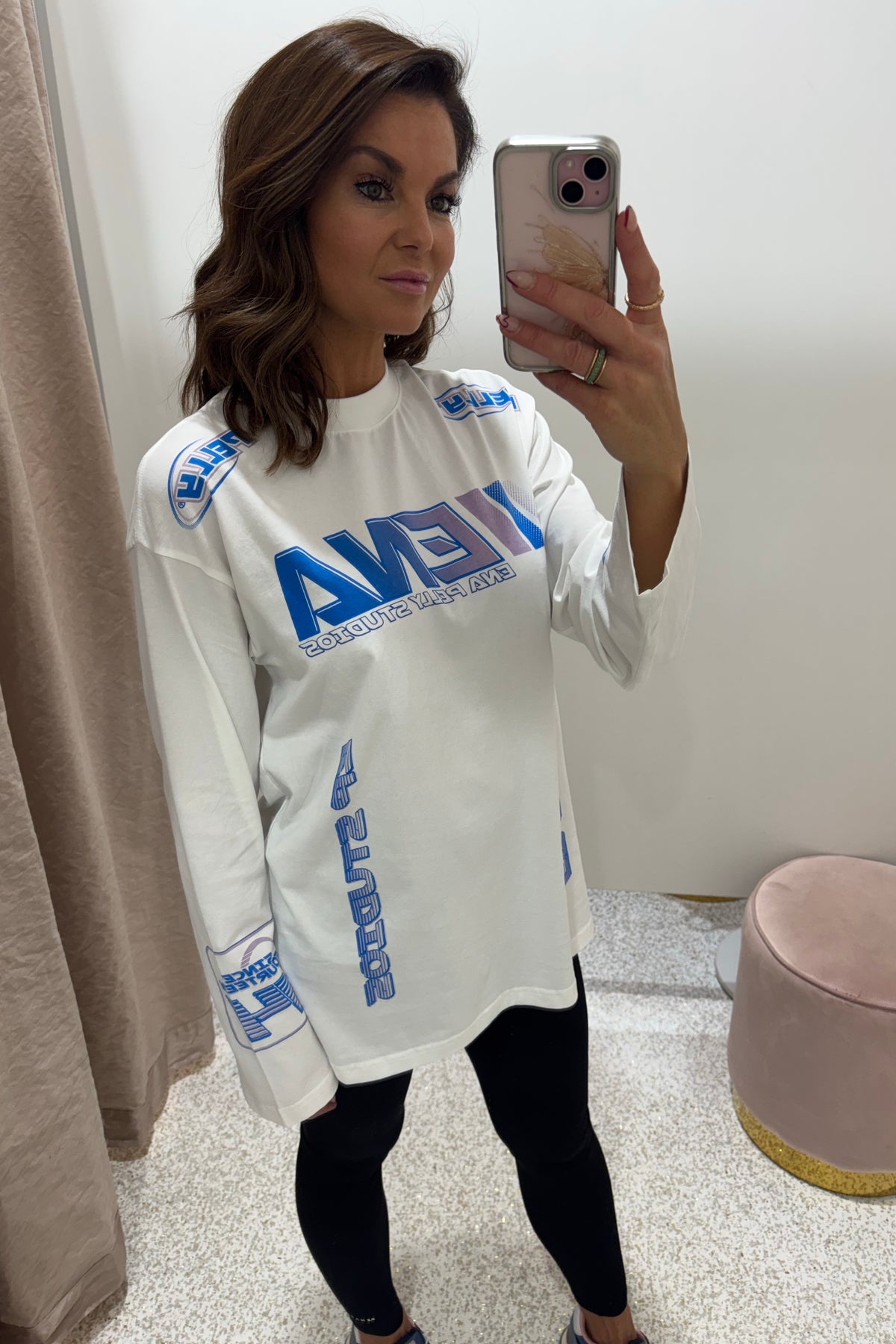 Ena Pelly Moto Long Sleeve Tee | Vintage White