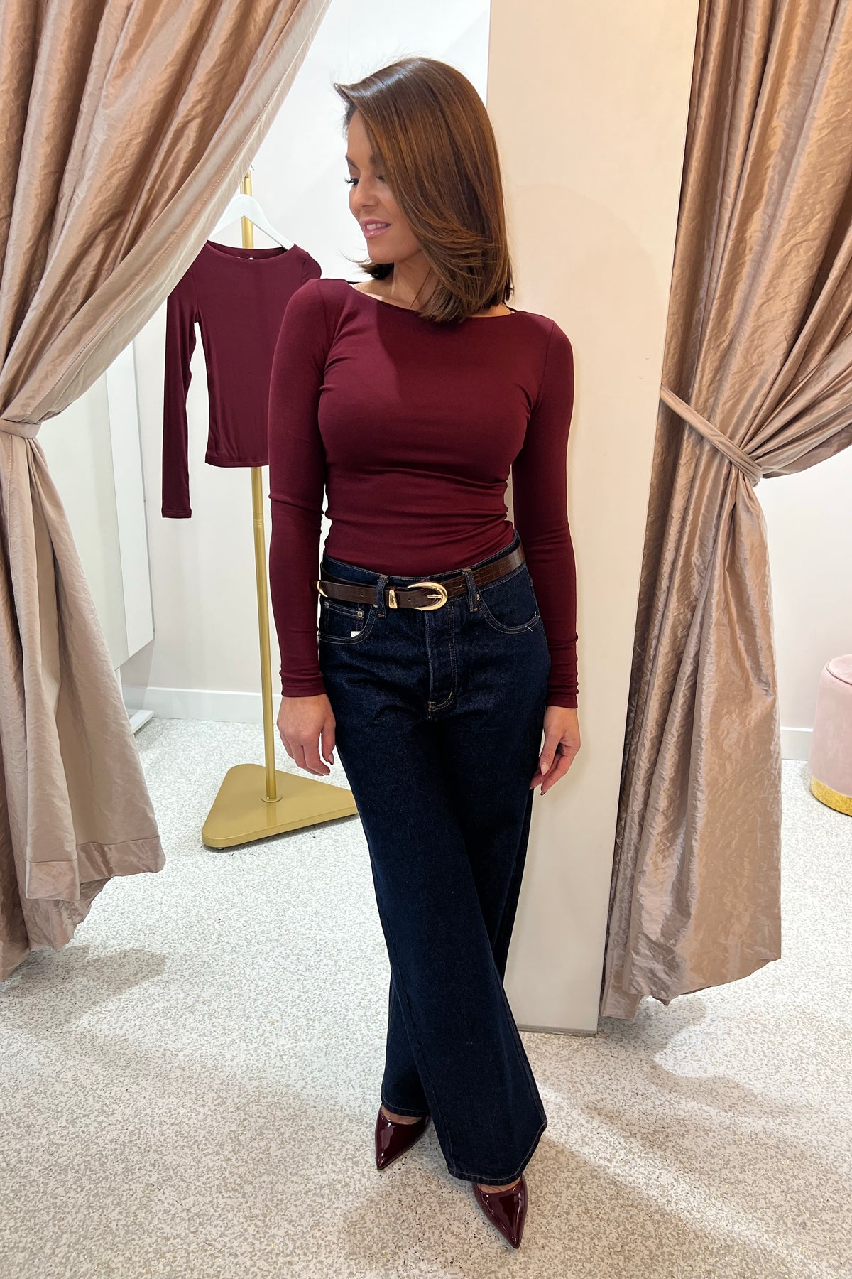 Madison The Label Caden Long Sleeve Top | Shiraz