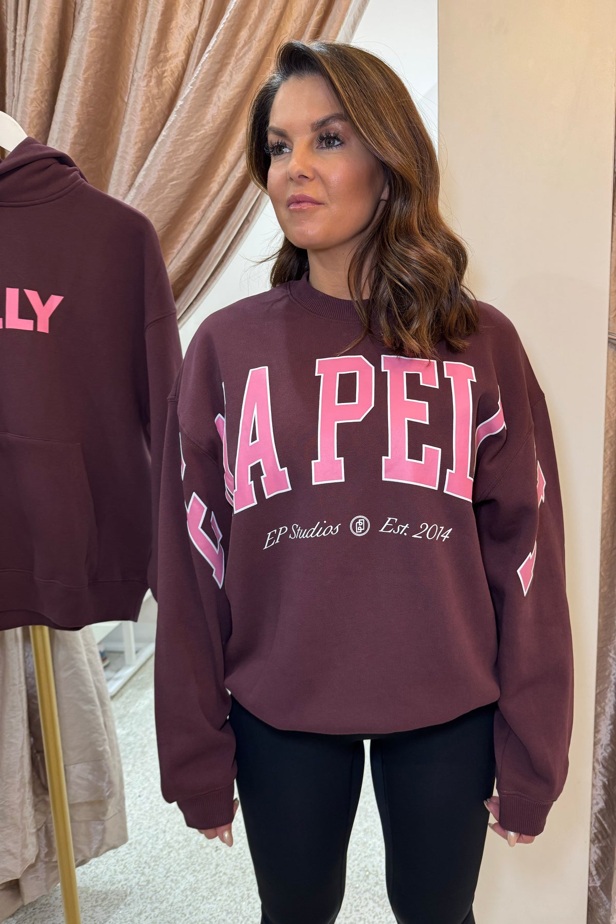 Ena Pelly Mila Oversized Sweater | Deep Cherry