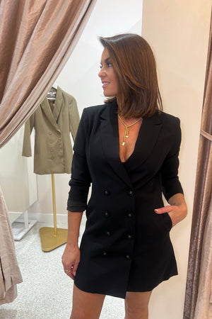 Chosen By Fifi & Annie The Vivienne Blazer Dress | Black