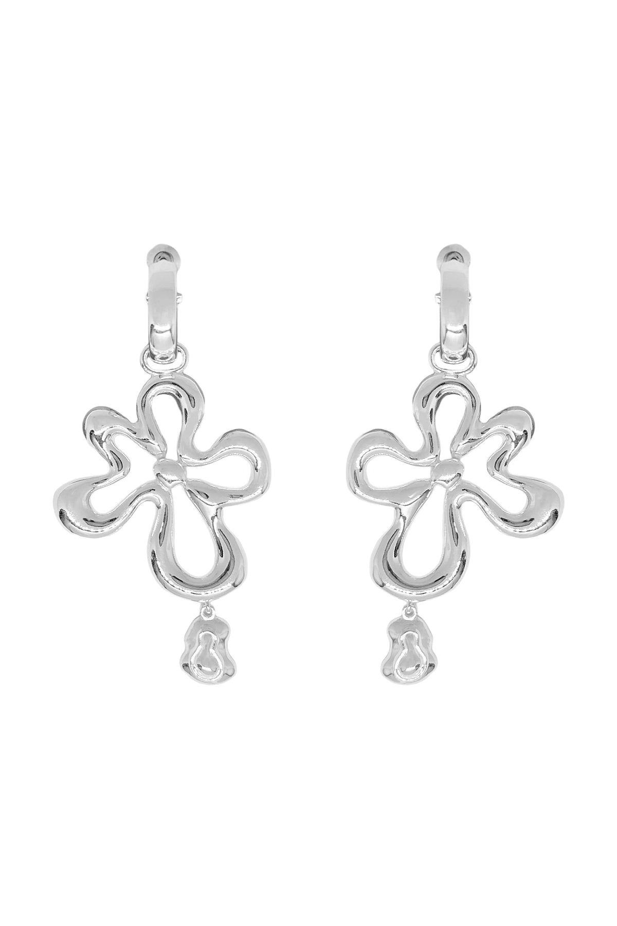 Mountain & Moon Dahlia Earrings | Silver