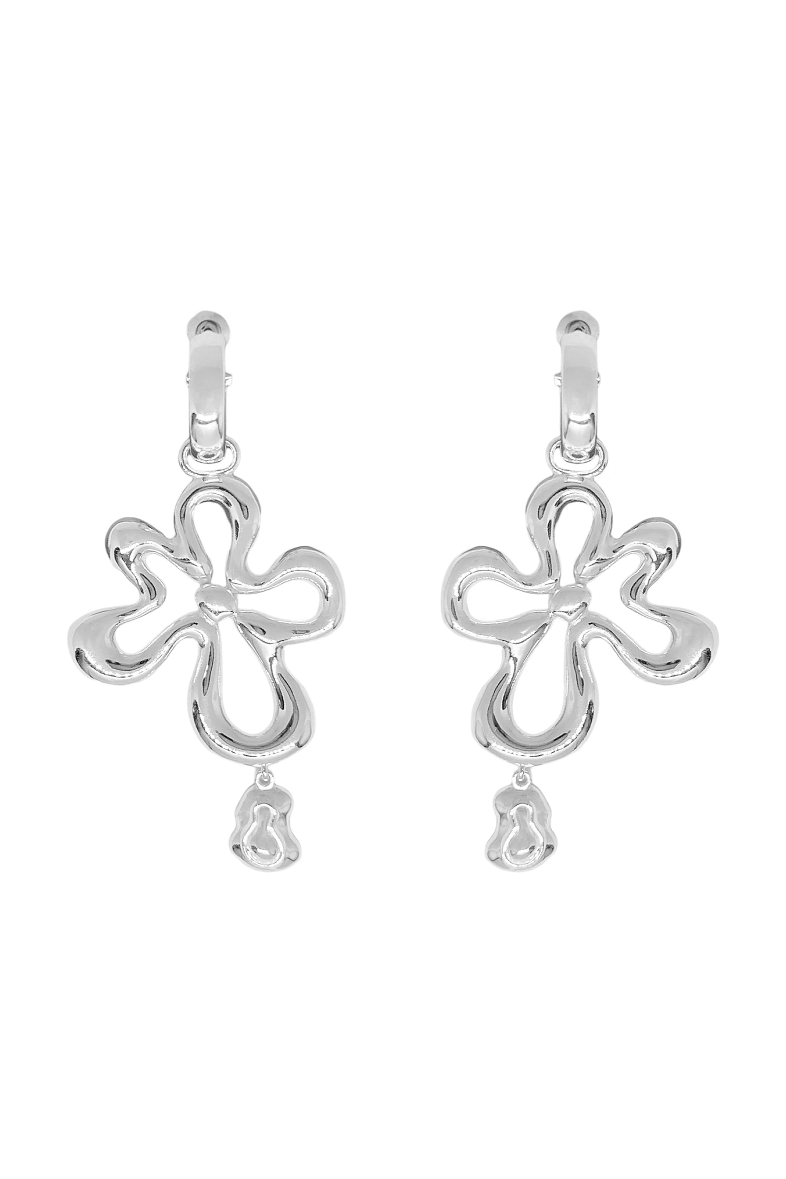 Mountain & Moon Dahlia Earrings | Silver