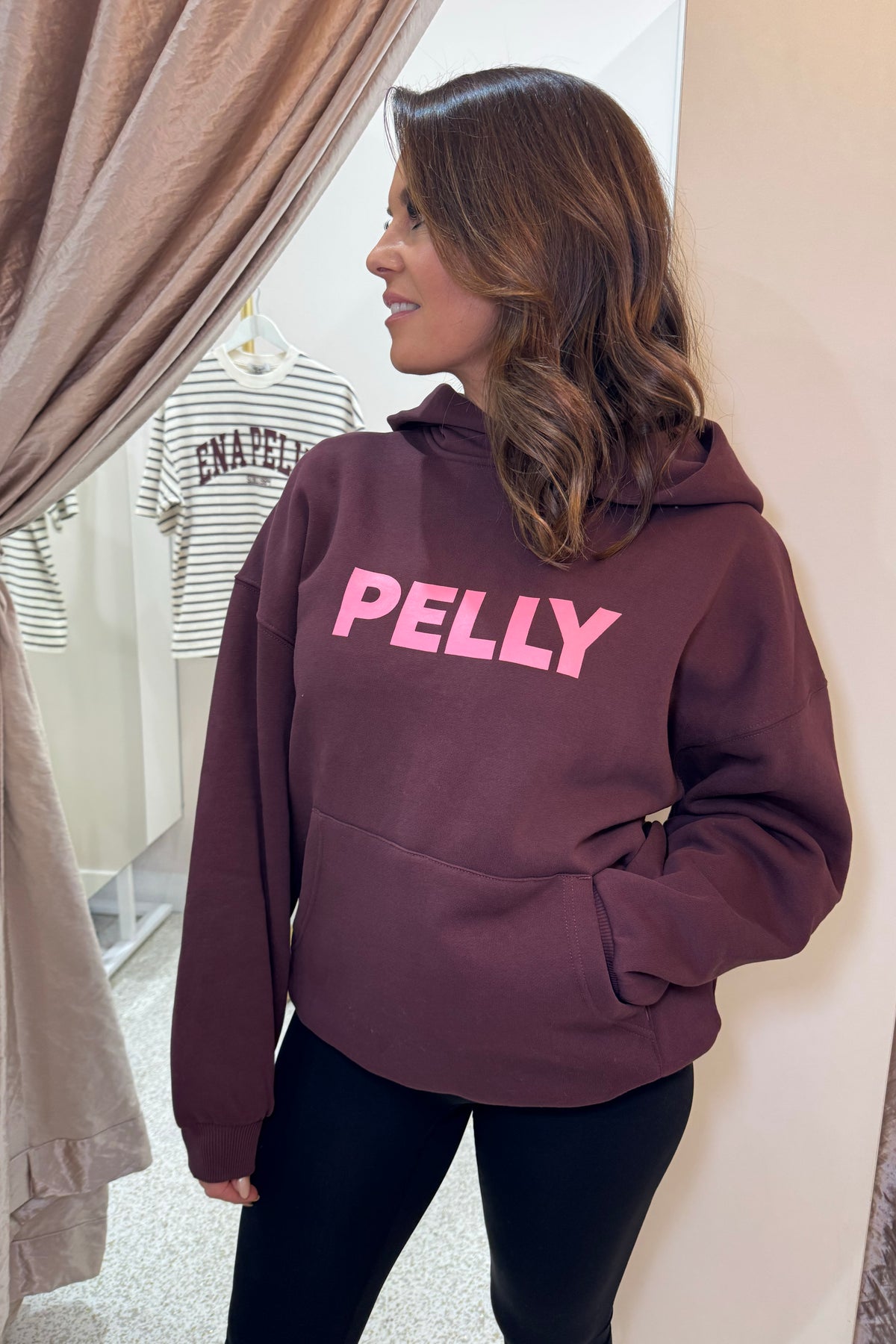 Ena Pelly Cassie Oversized Hoodie | Deep Cherry Red