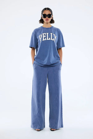 Ena Pelly Jessie Collegiate Oversized Tee | Indigo Wash