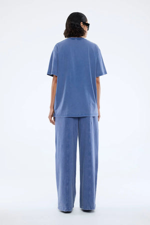 Ena Pelly Jessie Collegiate Oversized Tee | Indigo Wash
