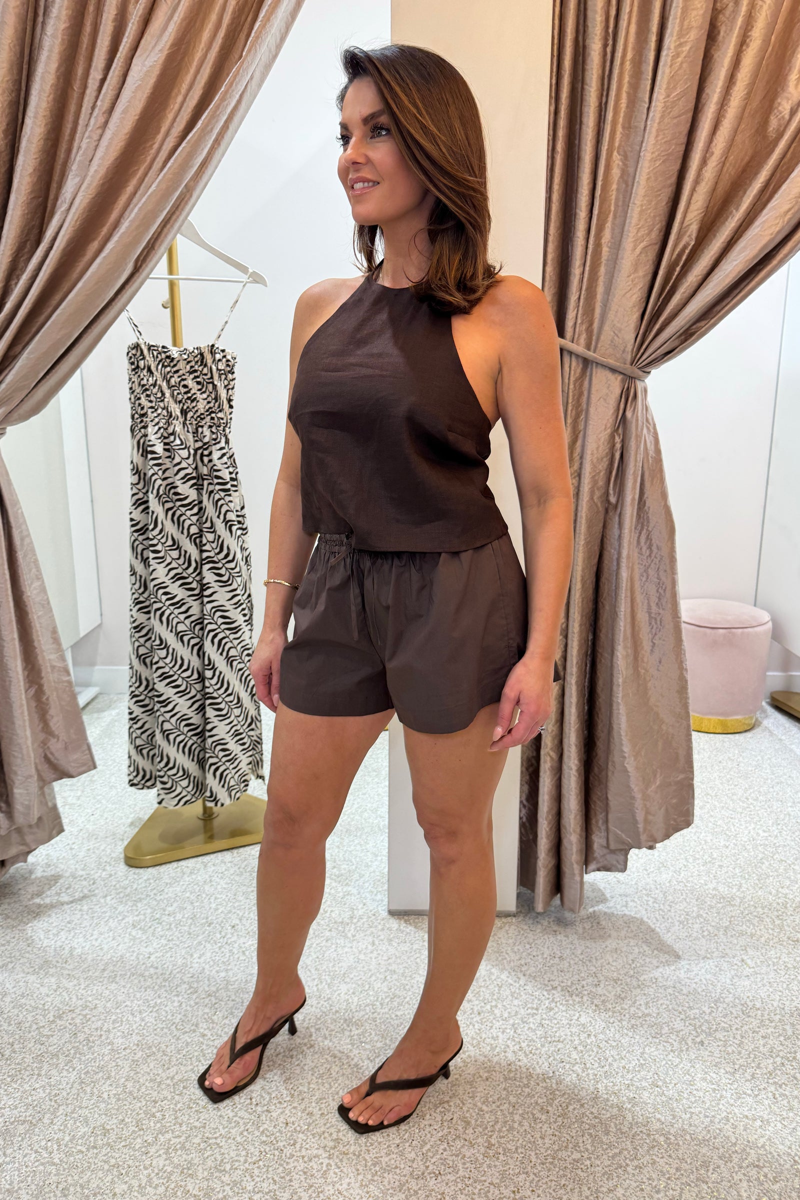 Nude Lucy Cerie Poplin Short | Chocolate