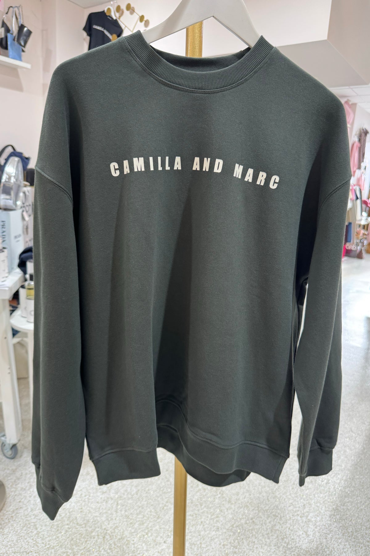 C&M Camilla & Marc Anca Graphic Sweater | Bottle Green