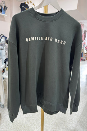 C&M Camilla & Marc Anca Graphic Sweater | Bottle Green