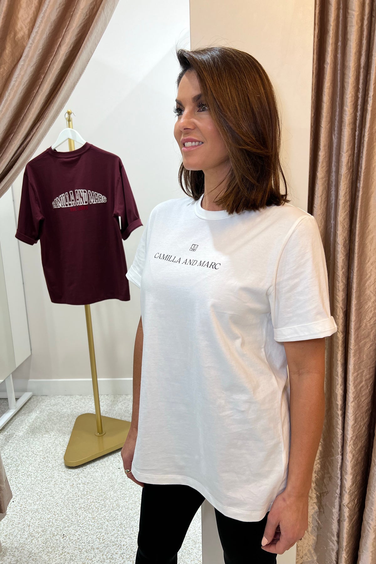 C&M Camilla & Marc Grayson Tee | Soft White/Black