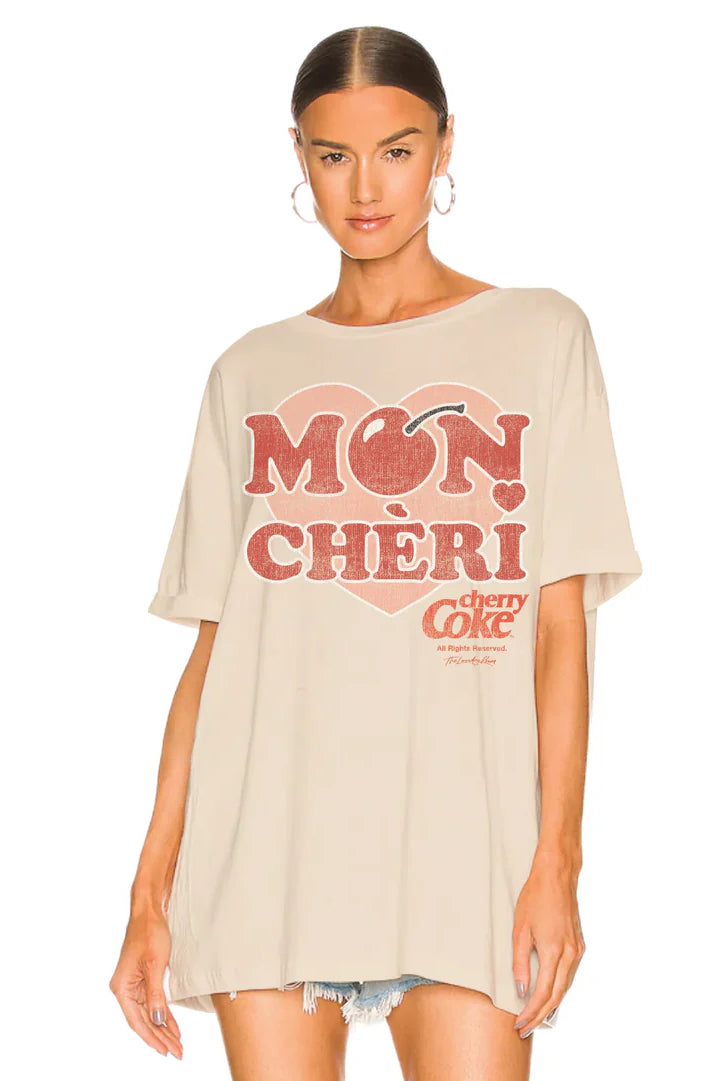 The Laundry Room Mon Cheri Love Cherry Oversized Tee | Bone
