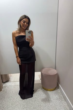 Bec + Bridge Theodora Strapless Maxi Dress | Espresso