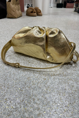 Billini Kyla Clutch Bag | Gold Metallic Crinkle