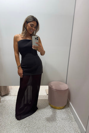 Bec + Bridge Theodora Strapless Maxi Dress | Espresso