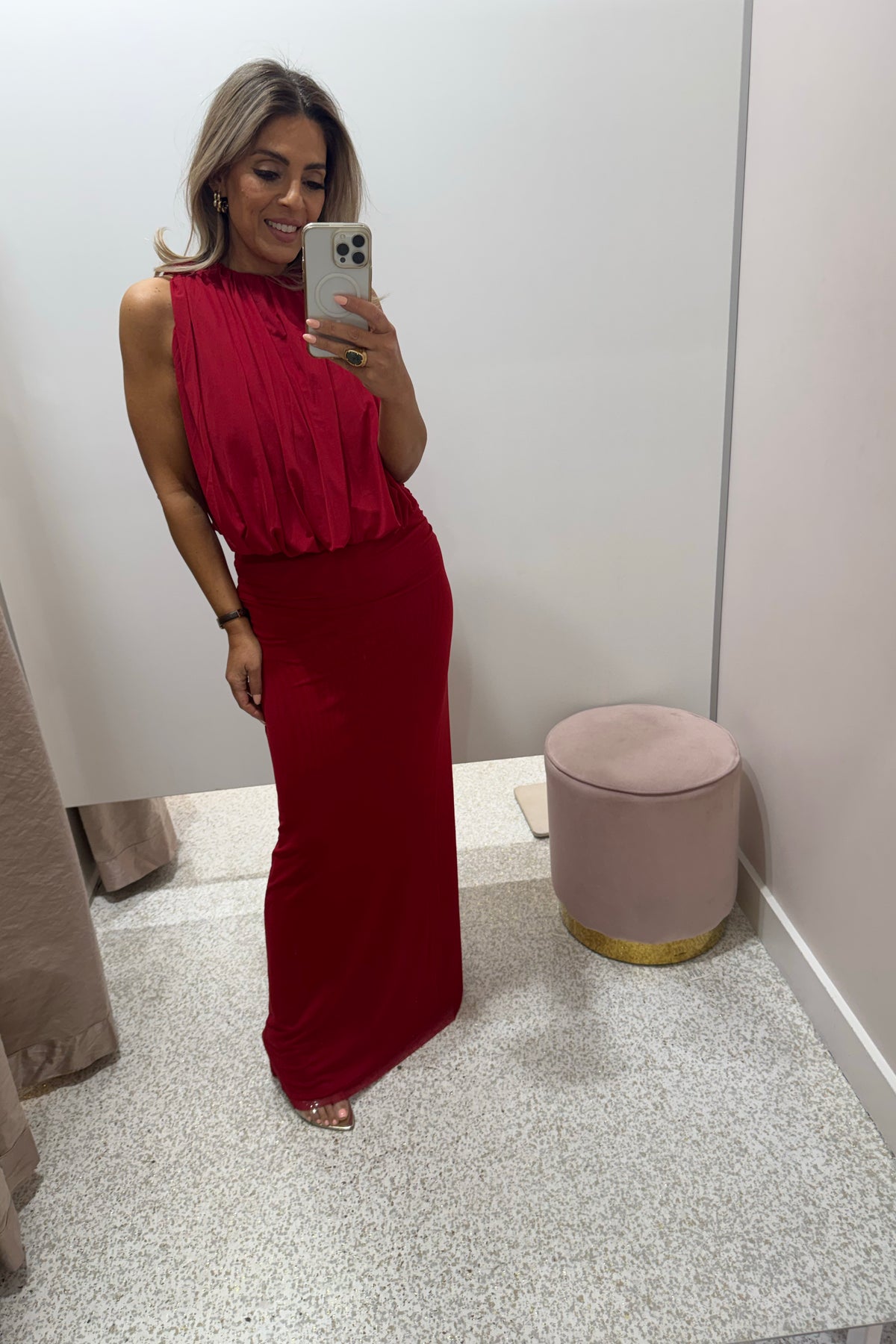 Bec + Bridge Isora Drape Maxi Dress | Ruby Red