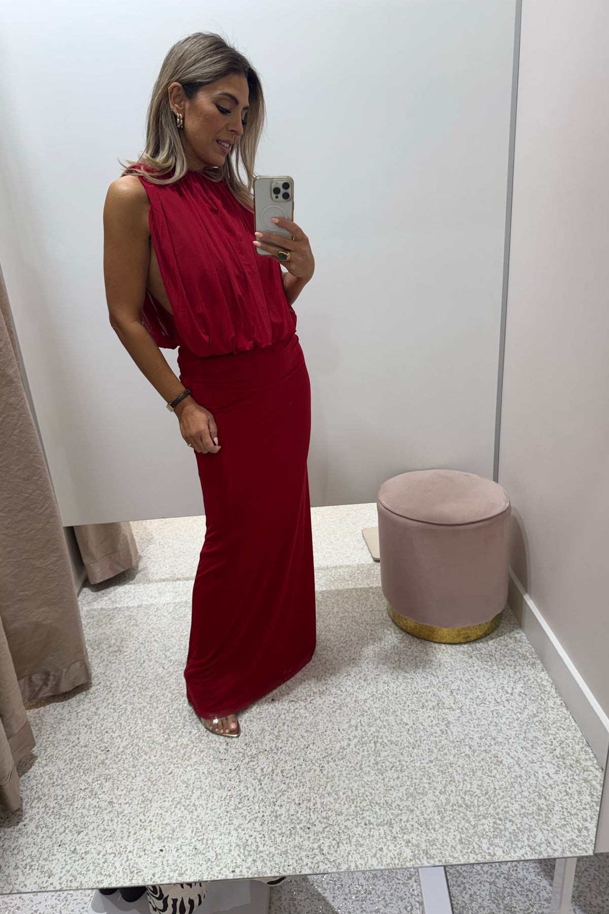 Bec + Bridge Isora Drape Maxi Dress | Ruby Red