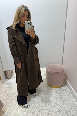 Chosen By Fifi & Annie The Tomboy Trench Coat | Chocolate
