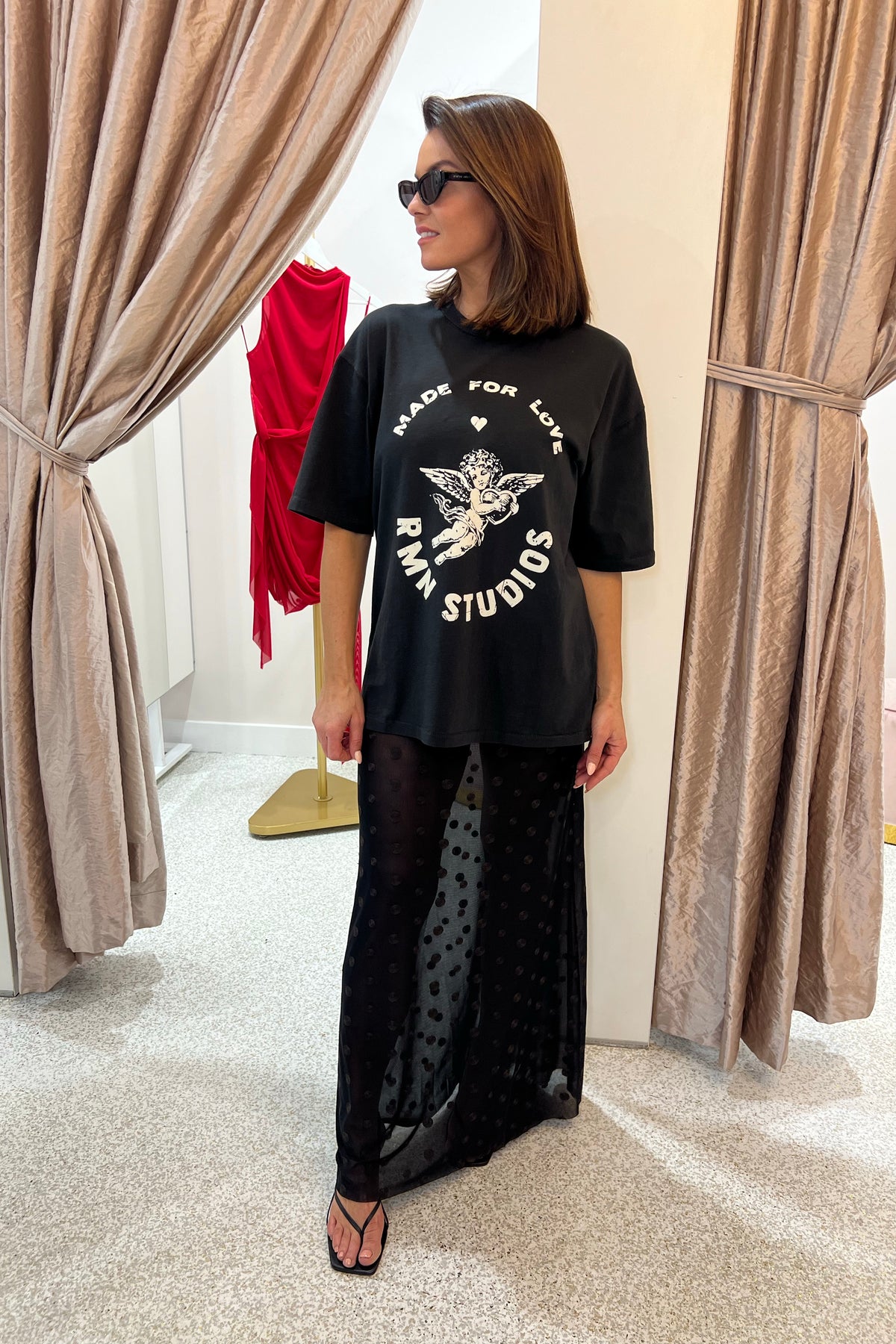 Bec + Bridge Karla Strapless Maxi Dress | Black / Choc Spot