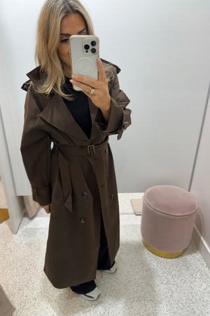 Chosen By Fifi & Annie The Tomboy Trench Coat | Chocolate
