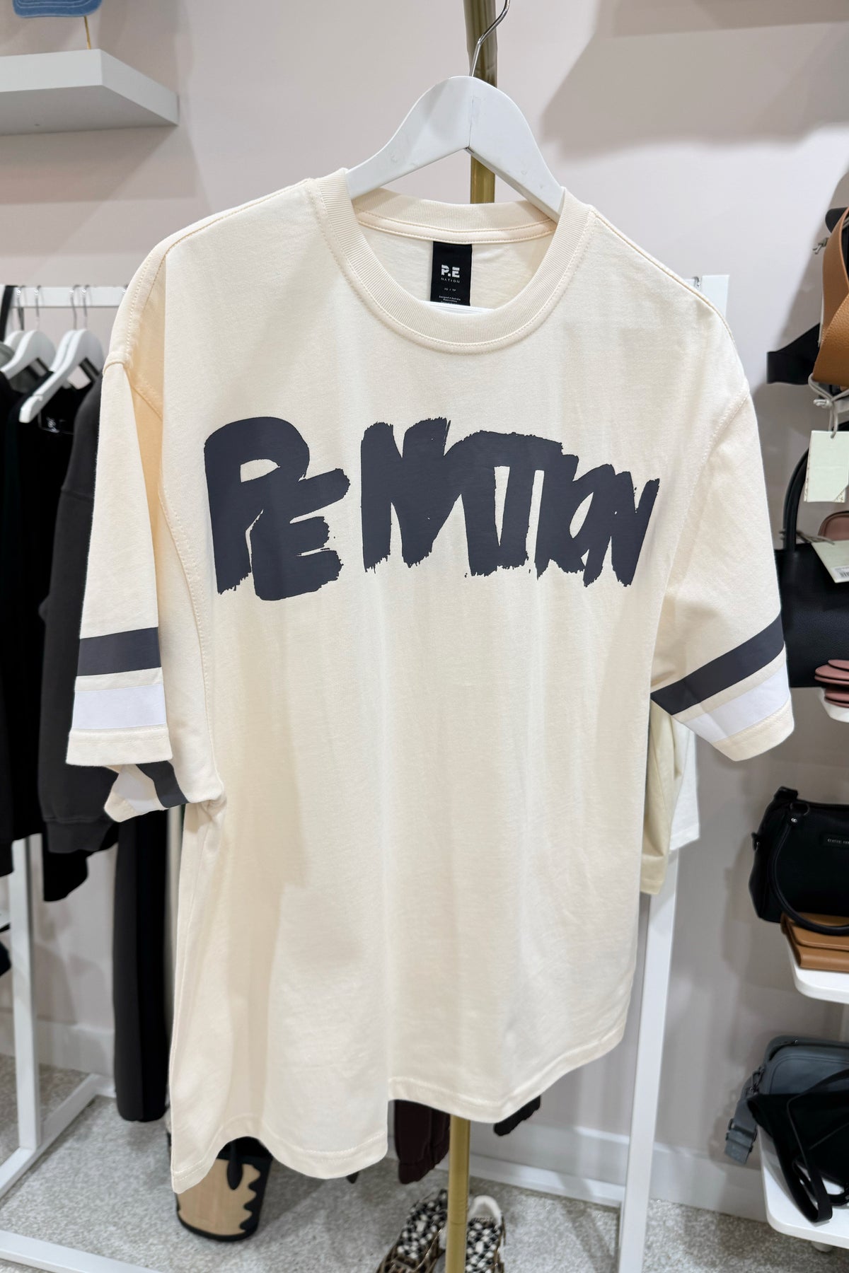 P.E Nation Frontline Oversized Tee | Whisper White
