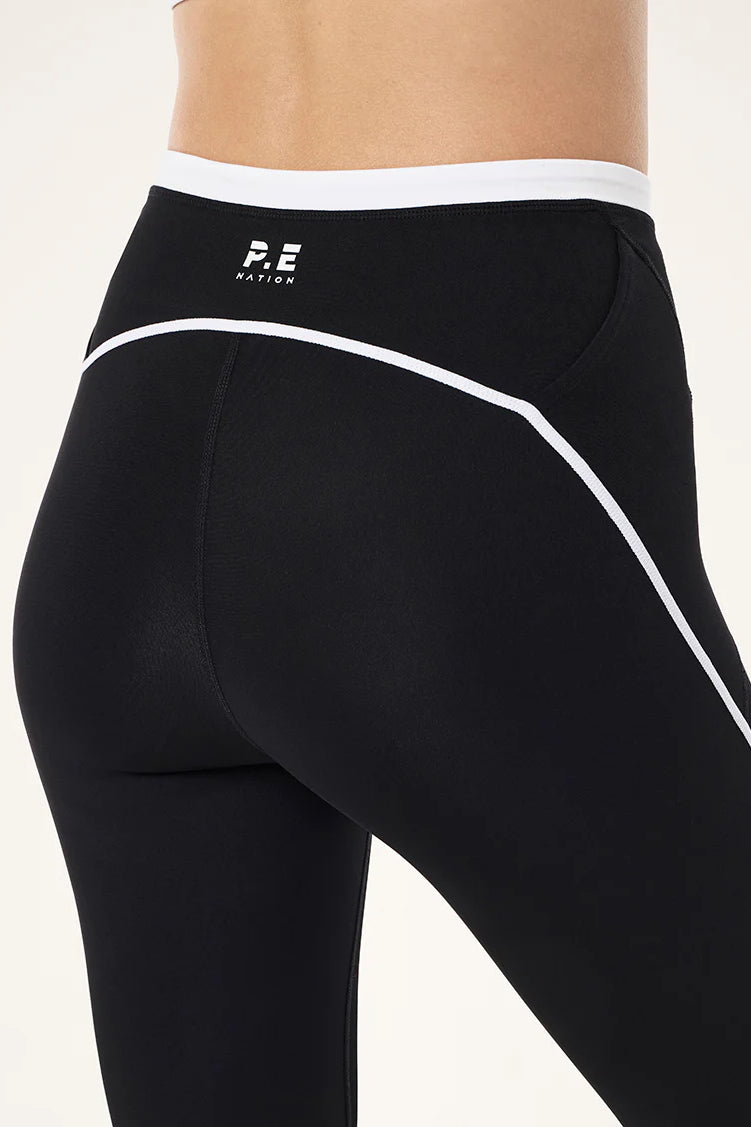P.E Nation Rapid Full Length Legging | Black / White