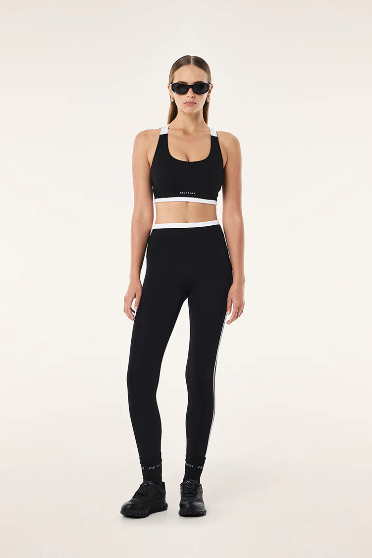 P.E Nation Rapid Full Length Legging | Black / White