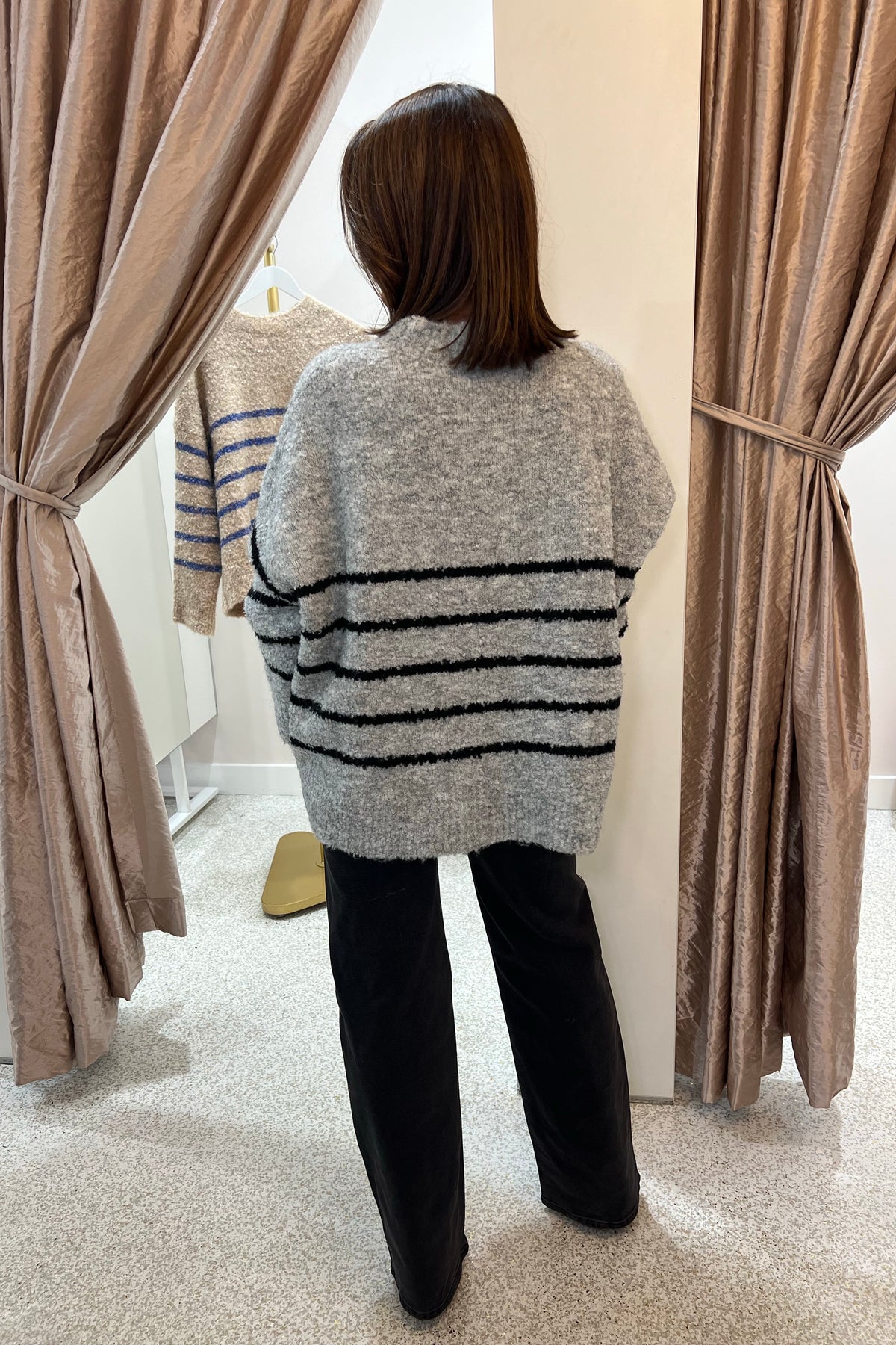 Chosen By Fifi & Annie The Billie Basic Knit Sweater | Grey Marle / Black BEST SELLER RESTOCKED