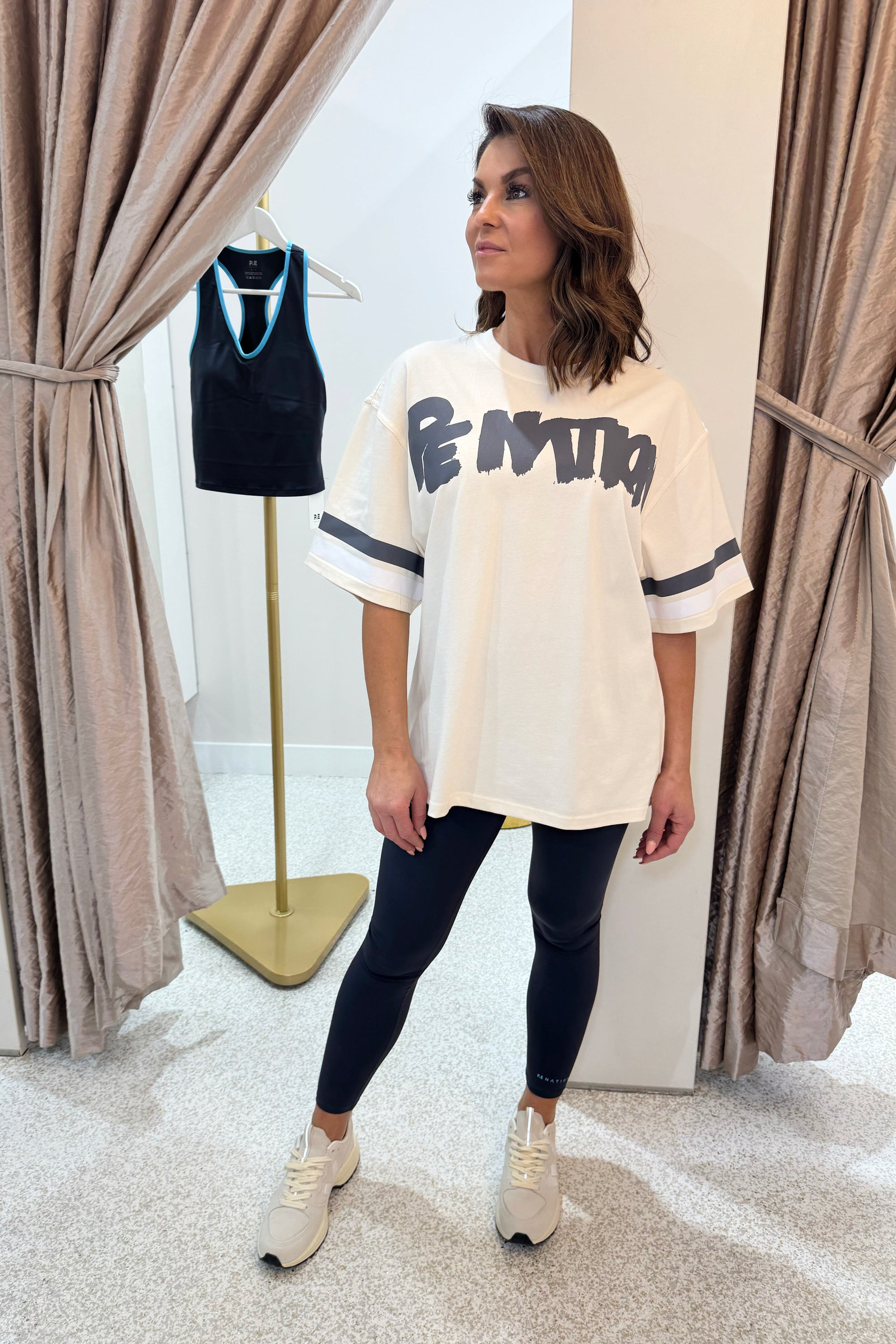 P.E Nation Frontline Oversized Tee | Whisper White