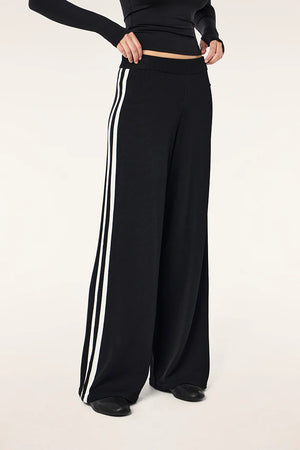 P.E Nation Retreat Knit Pant | Black / Whisper White