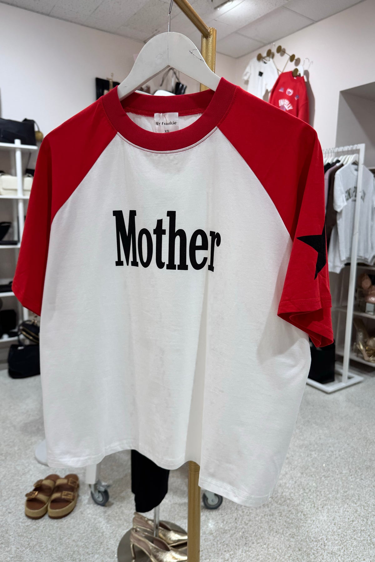 Chosen By Fifi & Annie The Mother Tee | White/Red
