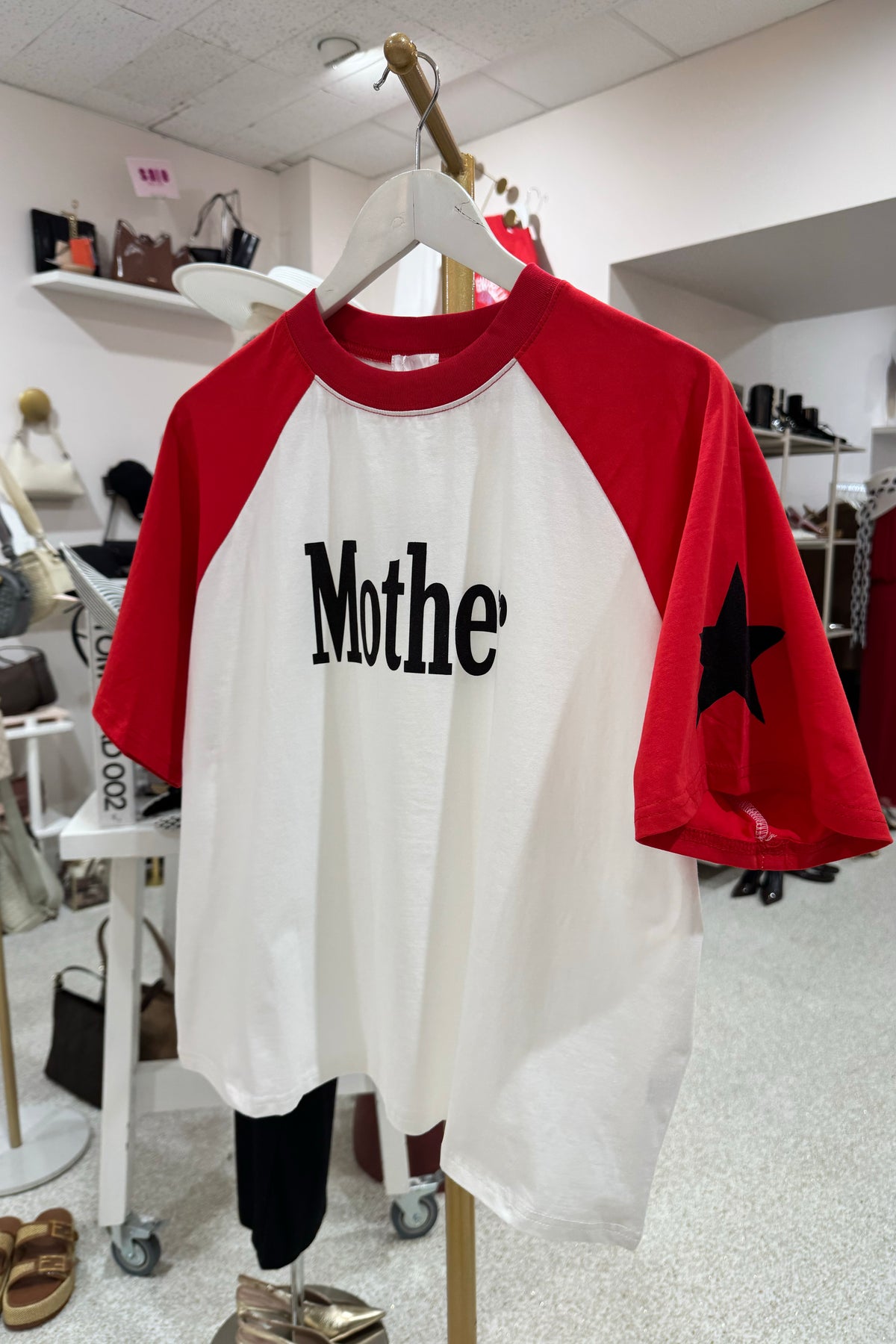 Chosen By Fifi & Annie The Mother Tee | White/Red
