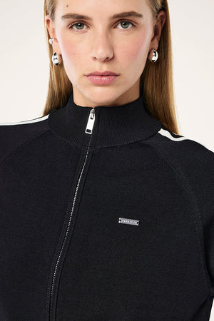 P.E Nation Retreat Knit Jacket | Black/Whisper White
