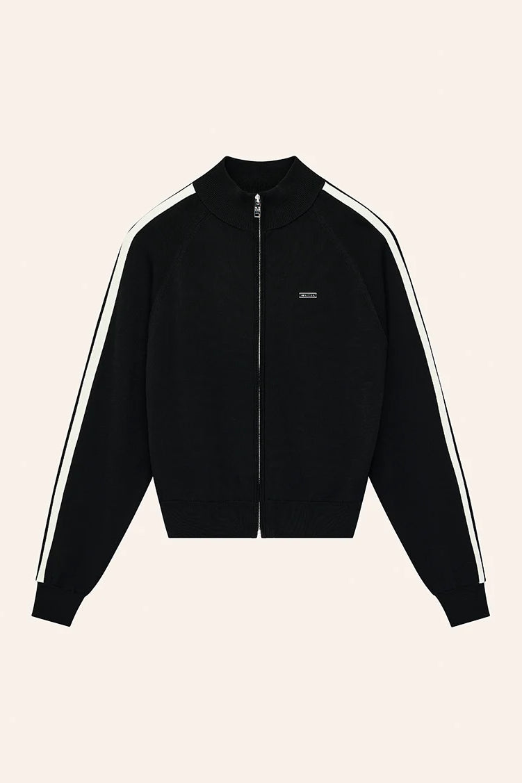 P.E Nation Retreat Knit Jacket | Black/Whisper White