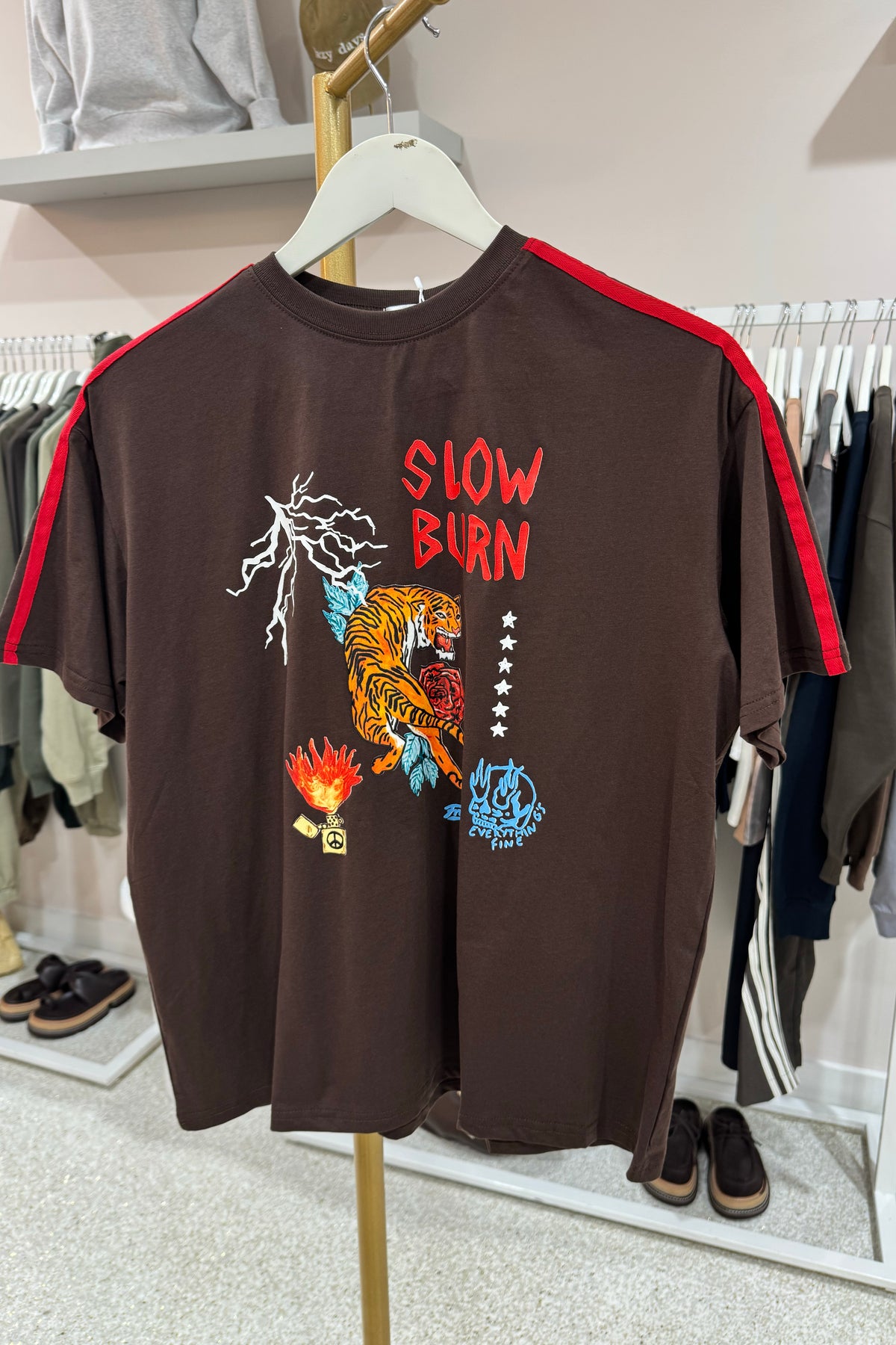 Chosen By Fifi & Annie The Slow Burn Tiger Tee  | Chocolate