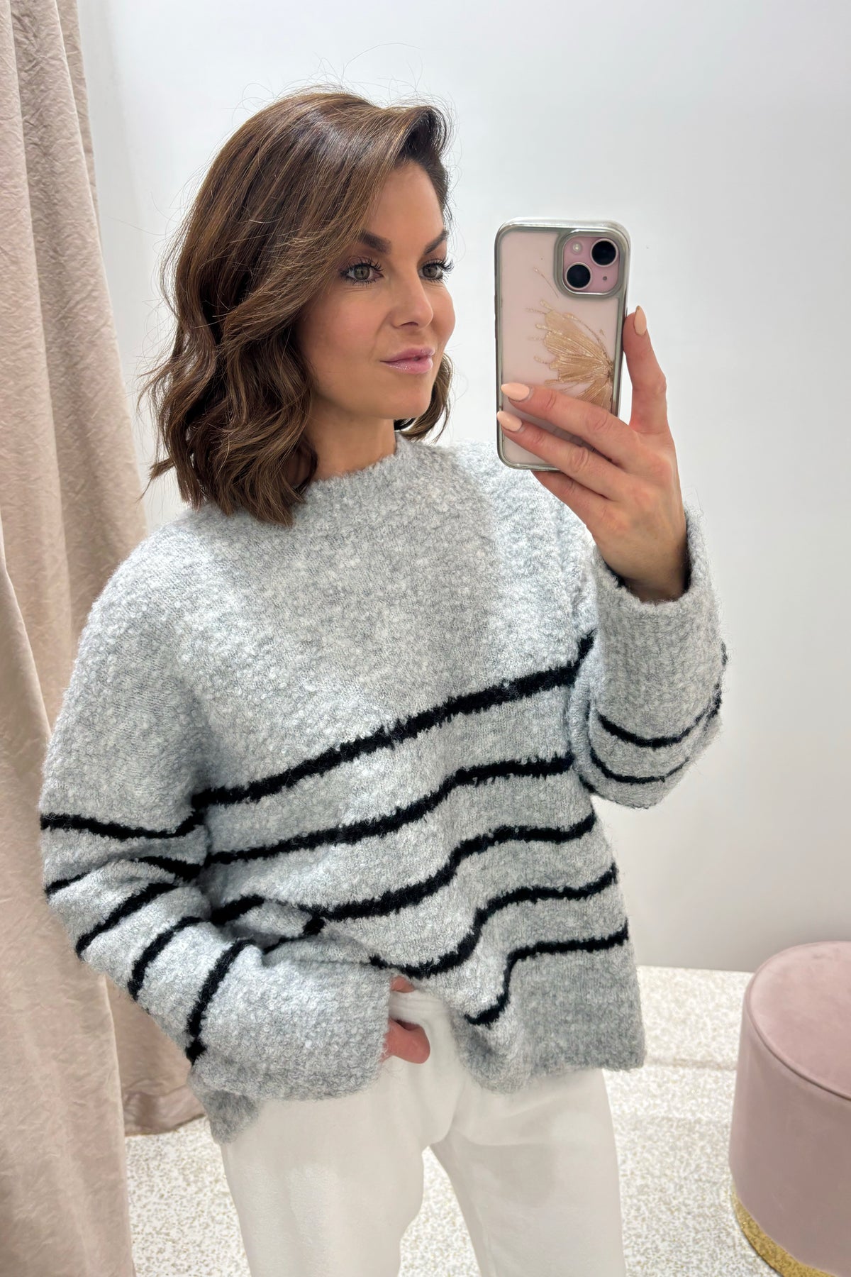 Chosen By Fifi & Annie The Billie Basic Knit Sweater | Grey Marle / Black BEST SELLER RESTOCKED