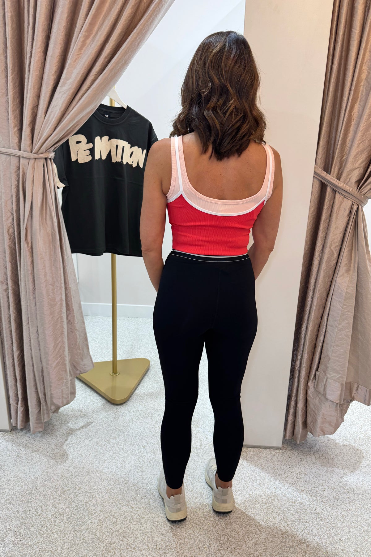 P.E Nation Avant Full Length Legging | Black/Whisper White