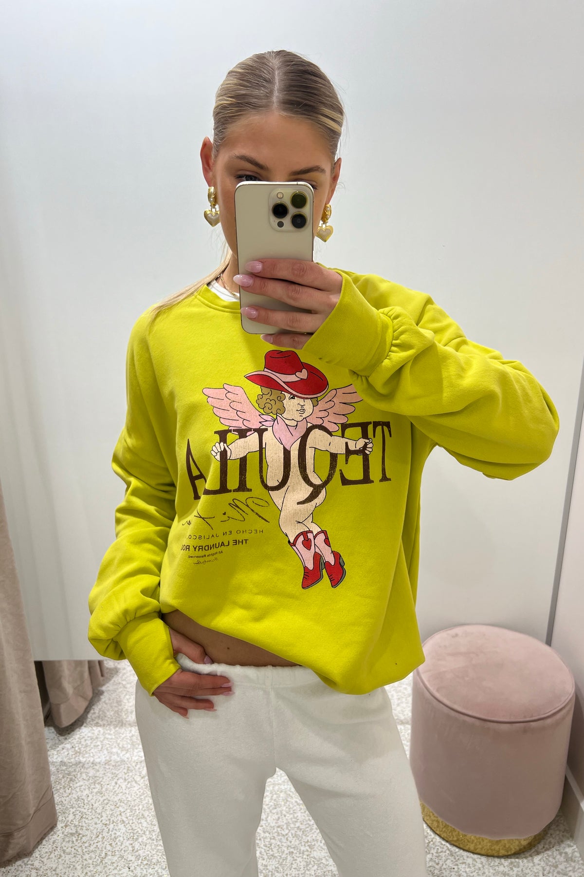 The Laundry Room Tequila Mi Amor Jumper | Vinatge Neon Yellow