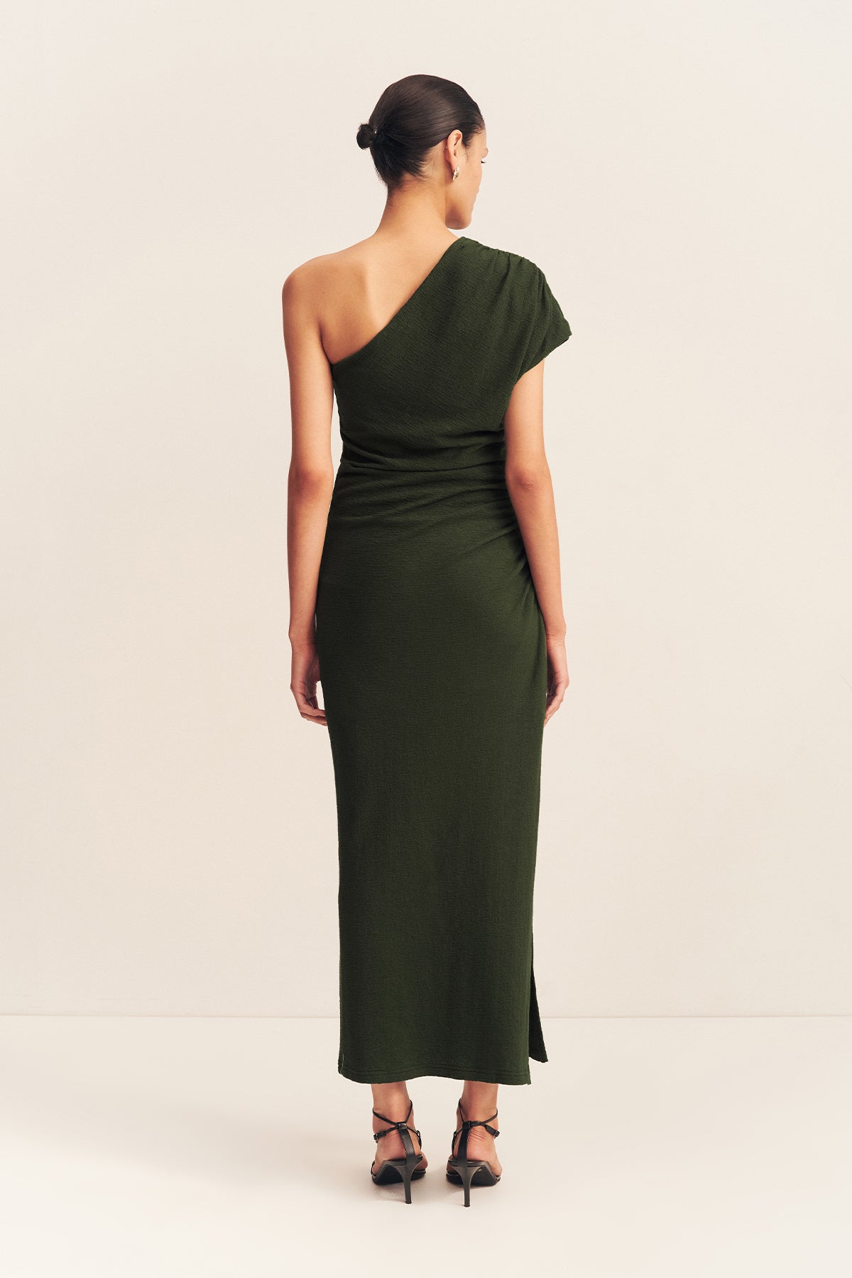 Shona Joy Beau Aymmetrical Midi Dress | Army Green