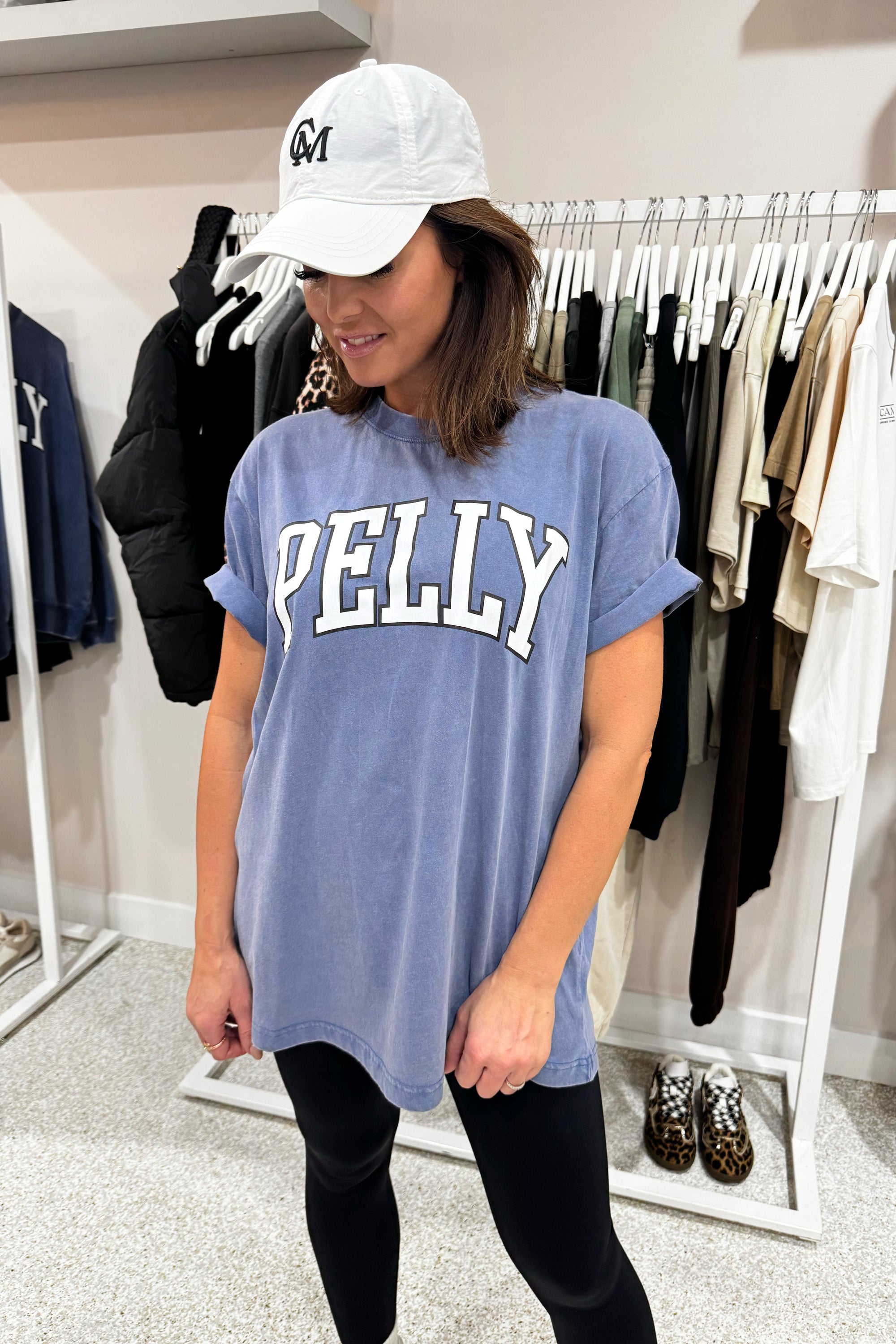 Ena Pelly Jessie Collegiate Oversized Tee | Indigo Wash