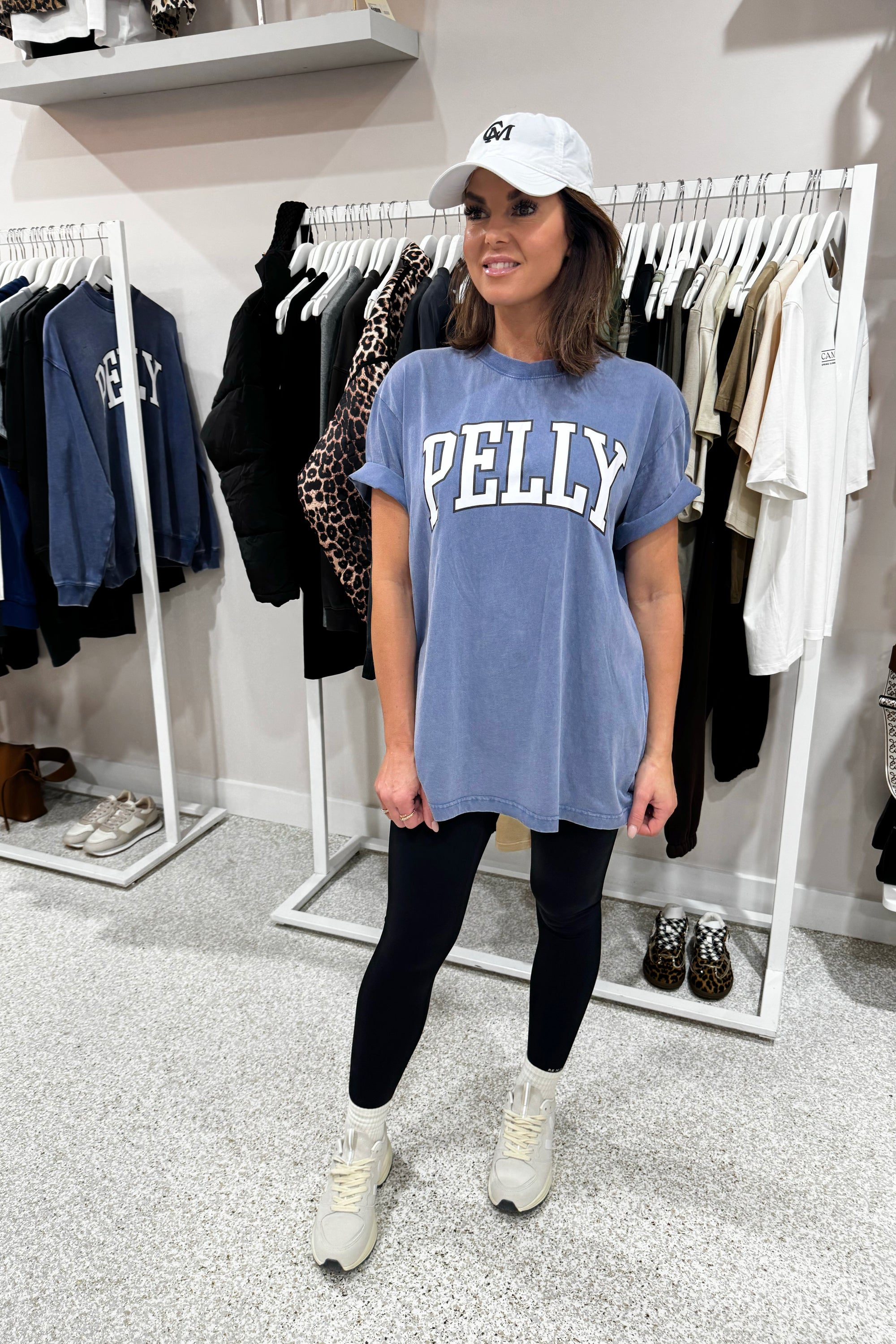 Ena Pelly Jessie Collegiate Oversized Tee | Indigo Wash
