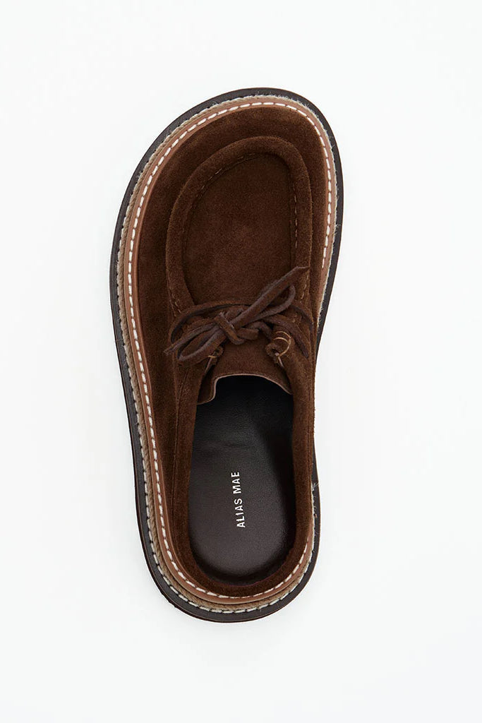 Alias Mae Veronique Platform Mule | Chocolate Suede