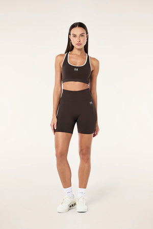 P.E Nation Adaption Seamless Sports Bra | Coffee/Whisper White