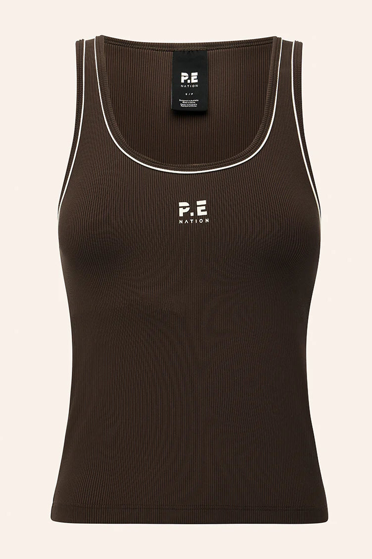 P.E Nation Nexus Rib Tank | Coffee