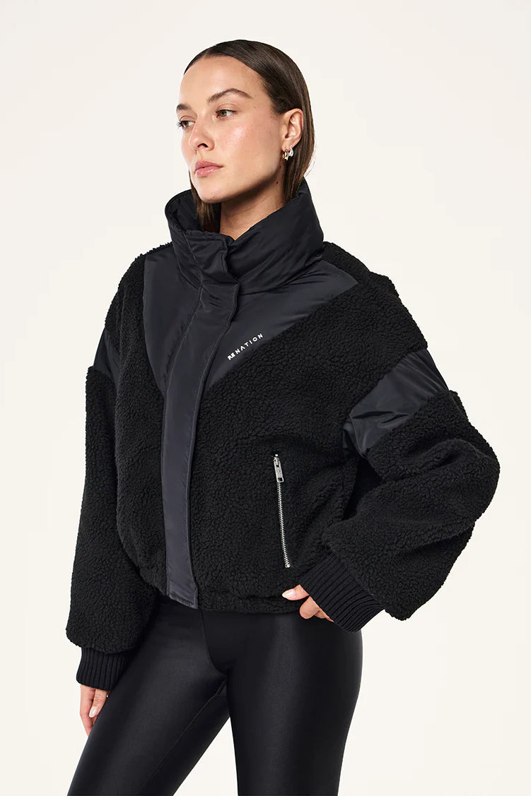 P.E Nation District Crop Jacket | Black